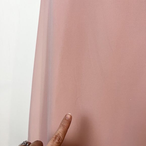 Hayley Paige Occasions Blush Pink Sweetheart Chiffon Dress Jewel Straps NWT Sz 6 - Picture 3 of 13